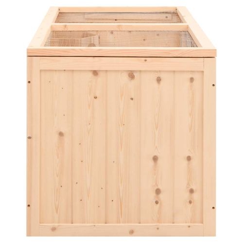 Клетка за хамстери 89,5x45x45 см, масивна дървесина, ела