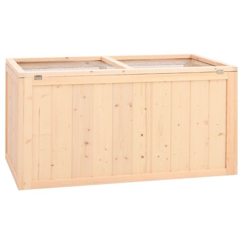 Клетка за хамстери 89,5x45x45 см, масивна дървесина, ела