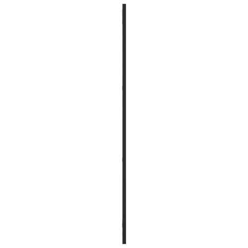 Стенно огледало, черно, 30x100 см, правоъгълно, желязо