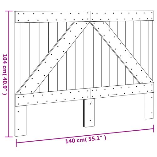 Горна табла, 140x104 см, бор масив