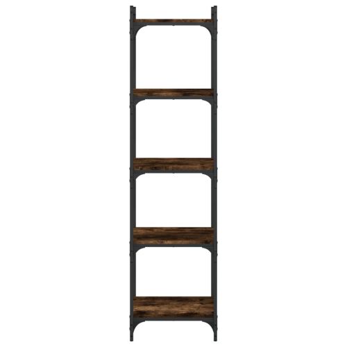 Библиотека 5 рафта сив сонома 40x30x154 см инженерно дърво