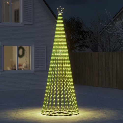 Коледна елха светещ конус 688 LED топло бяло 300 см