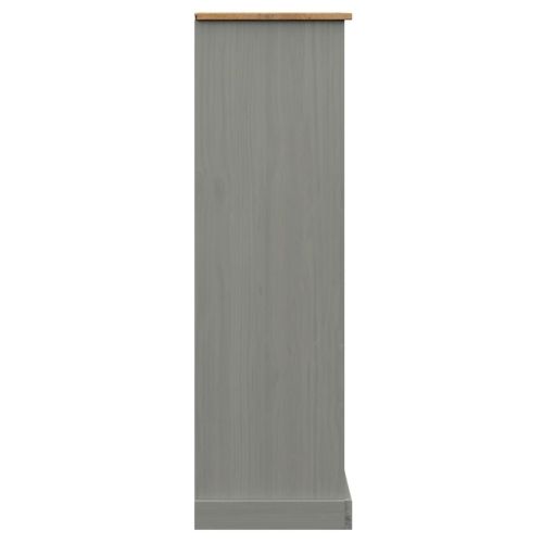Етажерка за книги VIGO сива 90x35x114,5 см бор масив