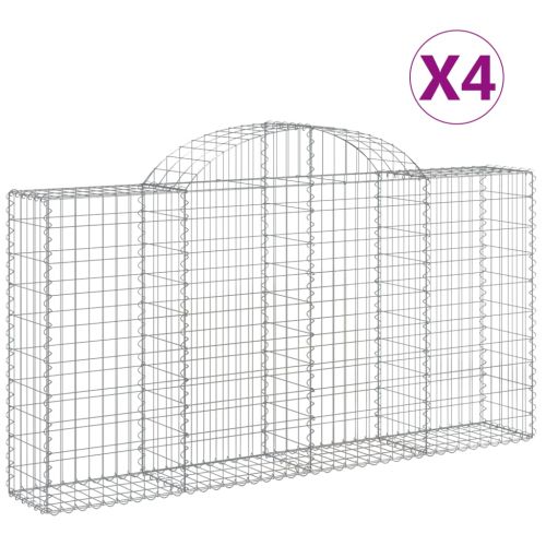 Габионни кошници арка 4 бр 200x30x100/120 см поцинковано желязо