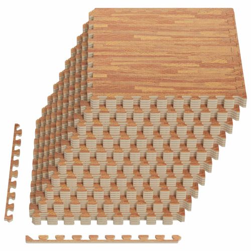 Мат за под басейн 40 pcs Дърво 14,4 м² EVA Пяна