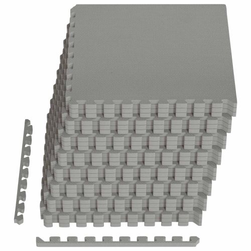 Мат за под басейн 24 pcs Сиво 8,64 m² EVA Пяна