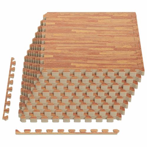 Мат за под басейн 24 pcs Дърво 8,64 m² EVA Пяна