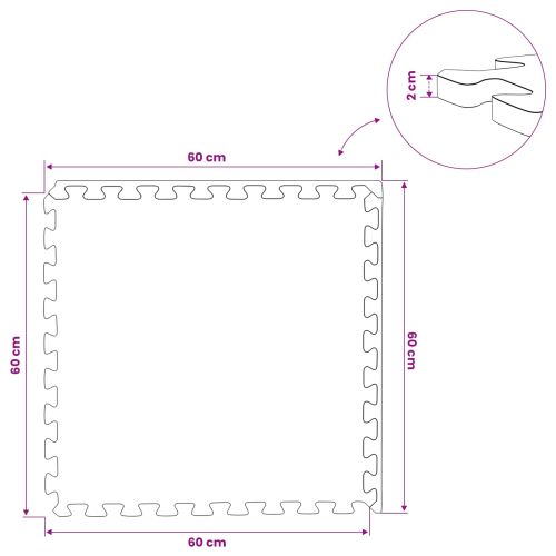 Мат за под басейн 24 pcs Дърво 8,64 m² EVA Пяна