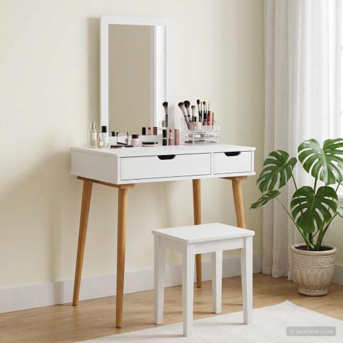 Комплект тоалетно шкафче FAUSKE 2 pcs Бяло 76 х 50 х 143 см