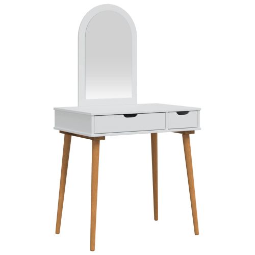 Комплект тоалетно шкафче FAUSKE 2 pcs Бяло 76 x 50 x 143 см