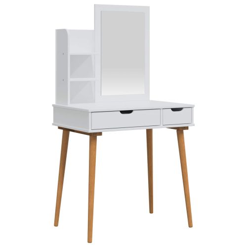 Комплект тоалетно шкафче FAUSKE 3 pcs Бяло 76 x 50 x 143 см