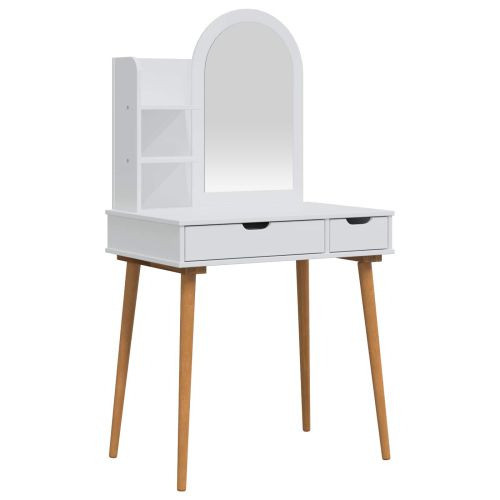 Комплект тоалетно шкафче FAUSKE 3 pcs Бяло 76 x 50 x 143 см