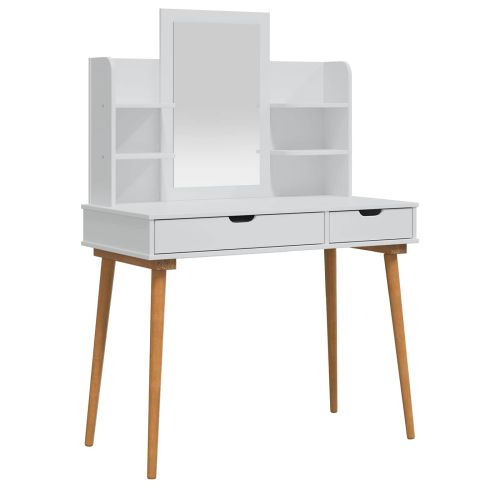Комплект тоалетно шкафче FAUSKE 4 pcs Бяло 100 x 50 x 143 см