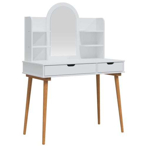 Комплект тоалетно шкафче FAUSKE 4 pcs Бяло 100 x 50 x 143 см