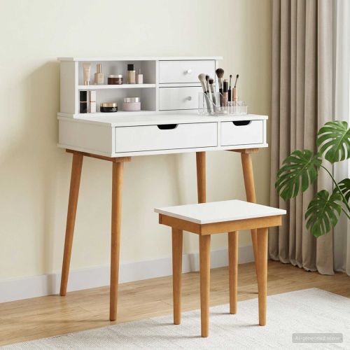 Комплект тоалетно шкафче FAUSKE 3 pcs Бяло 76 х 50 х 103,5 см