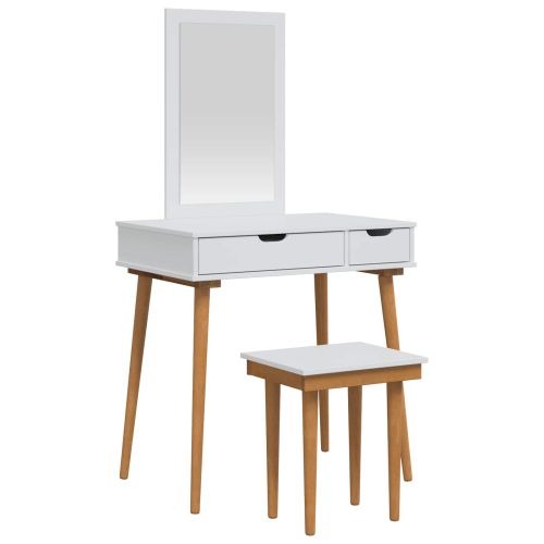 Комплект тоалетно шкафче FAUSKE 3 pcs Бяло 76 x 50 x 143 см