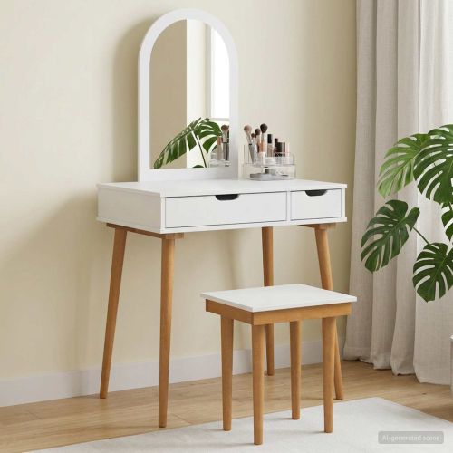 Комплект тоалетно шкафче FAUSKE 3 pcs Бяло 76 x 50 x 143 см