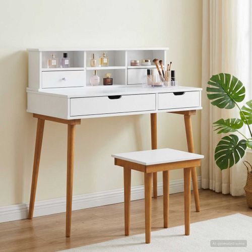 Комплект тоалетно шкафче FAUSKE 3 pcs Бяло 100 х 50 х 103,5 см
