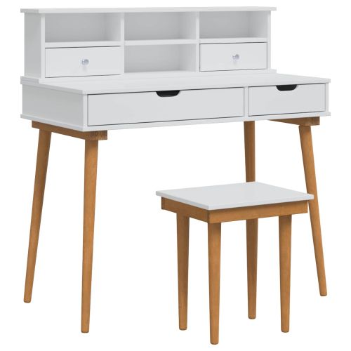 Комплект тоалетно шкафче FAUSKE 3 pcs Бяло 100 х 50 х 103,5 см