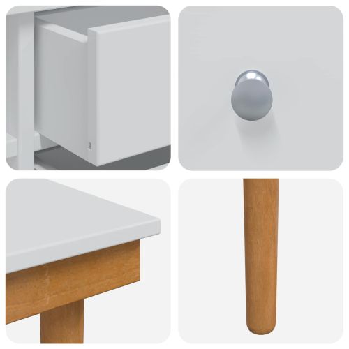 Комплект тоалетно шкафче FAUSKE 3 pcs Бяло 100 х 50 х 103,5 см