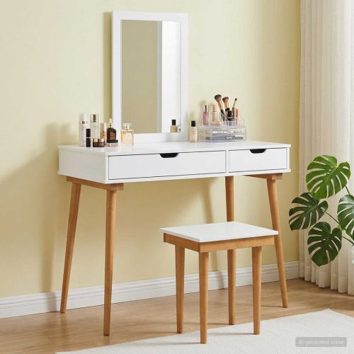 Комплект тоалетно шкафче FAUSKE 3 pcs Бяло 100 x 50 x 143 см