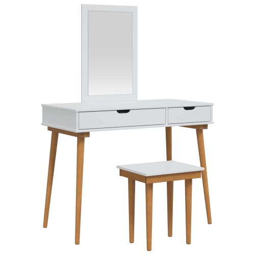 Комплект тоалетно шкафче FAUSKE 3 pcs Бяло 100 x 50 x 143 см
