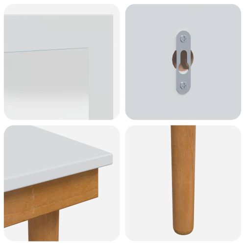 Комплект тоалетно шкафче FAUSKE 3 pcs Бяло 100 x 50 x 143 см