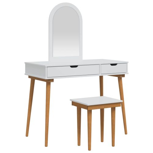 Комплект тоалетно шкафче FAUSKE 3 pcs Бяло 100 x 50 x 143 см