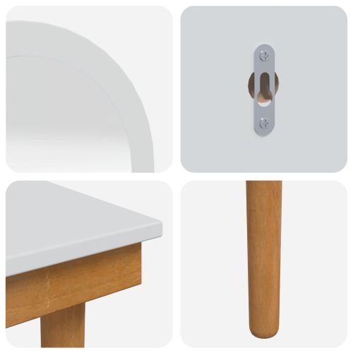 Комплект тоалетно шкафче FAUSKE 3 pcs Бяло 100 x 50 x 143 см