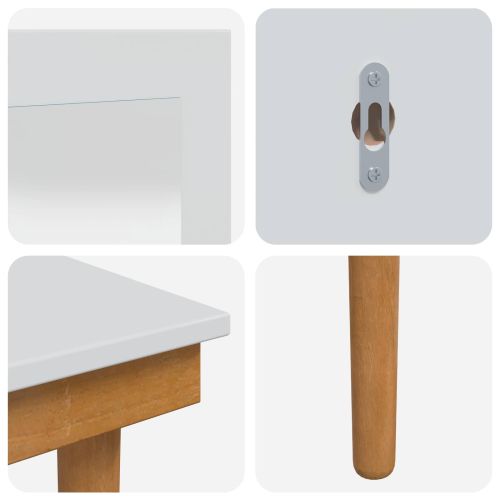 Комплект тоалетно шкафче FAUSKE 4 pcs Бяло 76 x 50 x 143 см