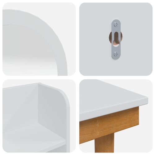 Комплект тоалетно шкафче FAUSKE 4 pcs Бяло 76 x 50 x 143 см