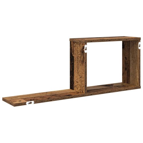 Плаващи рафтове 2 pcs Старо дърво 80 x 15 x 30 см