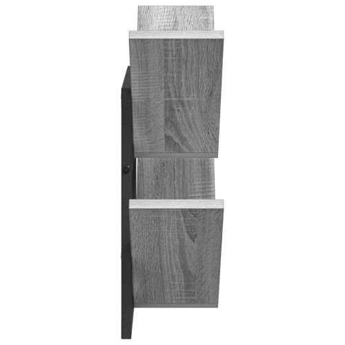 Плаваща стена 2 pcs Сив Сонома 43 x 15 x 47 см