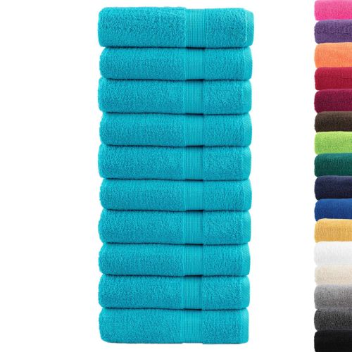 Премиум хавлиени кърпи SOLUND 10 бр зелени 100x150 см 600 gsm
