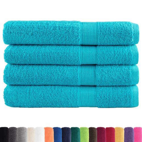 Премиум кърпи SOLUND 4 бр тюркоаз 100x200 см 600 gsm
