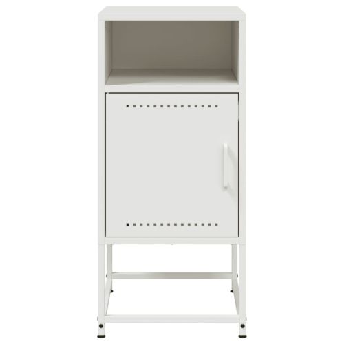 Нощни шкафчета 2 бр бял 36x39x78 см стомана