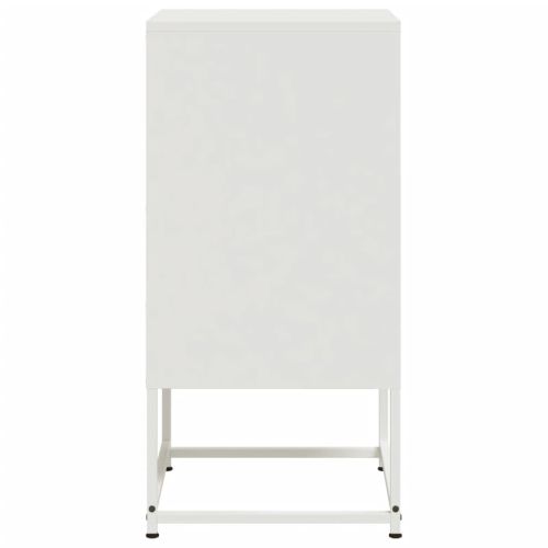 Нощни шкафчета 2 бр бял 36x39x78 см стомана
