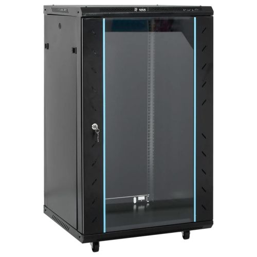 18U сървърен шкаф, 19", IP20, черен, 60x60x100 см