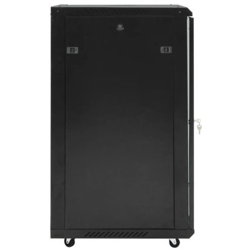 18U сървърен шкаф, 19", IP20, черен, 60x60x100 см