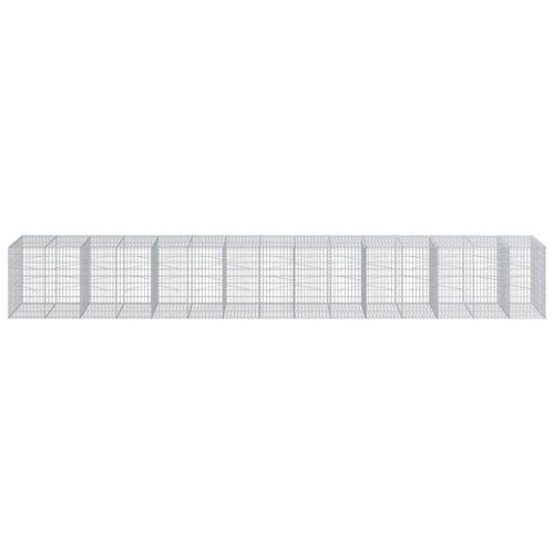 Габионна кошница с покритие, 750x100x100 см, поцинковано желязо