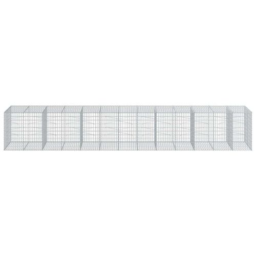 Габионна кошница с покритие, 650x100x100 см, поцинковано желязо