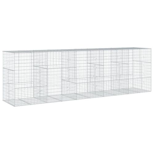 Габионна кошница с покритие, 500x100x150 см, поцинковано желязо
