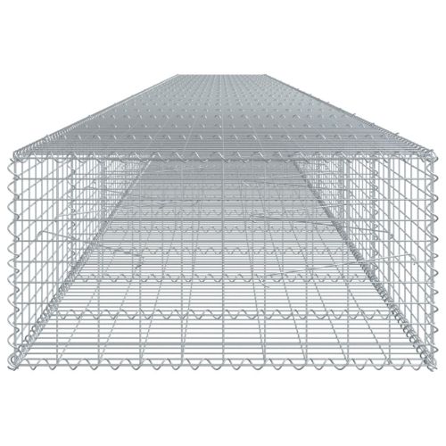 Габионна кошница с покритие, 1000x100x50 см, поцинковано желязо