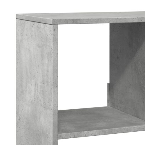 Библиотека, бетонно сива, 100x33x125,5 см, инженерно дърво