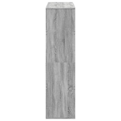Разделител за стая сив сонома 100x33x125,5 см инженерно дърво