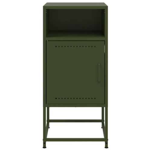 Нощни шкафчета 2 бр маслиненозелени 36x39x78 см стомана