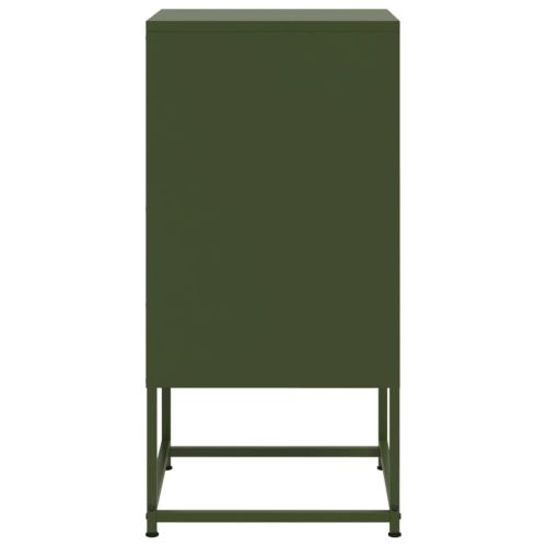 Нощни шкафчета 2 бр маслиненозелени 36x39x78 см стомана