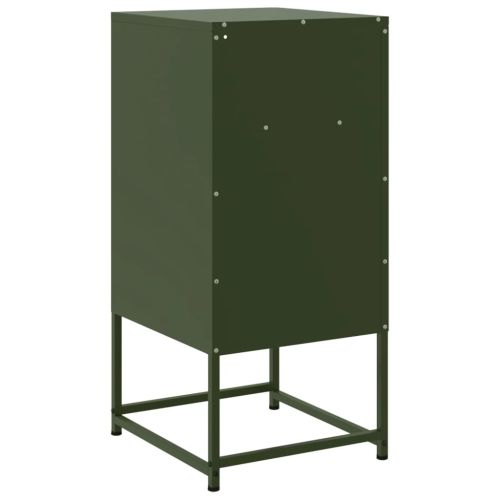 Нощни шкафчета 2 бр маслиненозелени 36x39x78 см стомана
