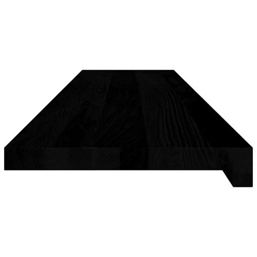 Прозоречни первази, 2 бр, кафяво-черни, 110x30x2 см, дъб масив