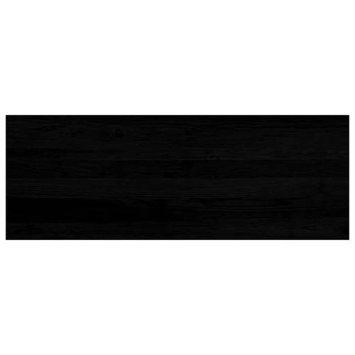 Прозоречни первази, 2 бр, кафяво-черни, 110x40x2 см, дъб масив